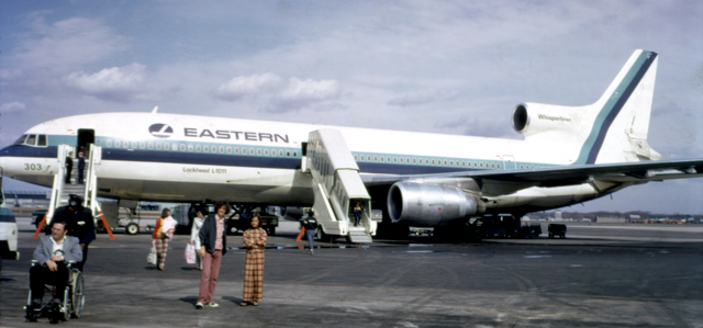 Eastern Airlines plane with logo (1974)