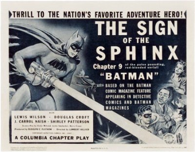 "The Sign of the Sphinx" (Batman 1943, Chapter 9) lobby card