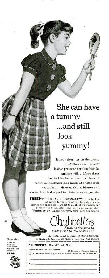 Chubbettes clothing ad, 1956