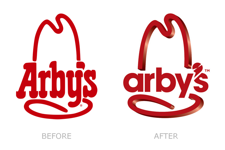 Old and new Arby's logos