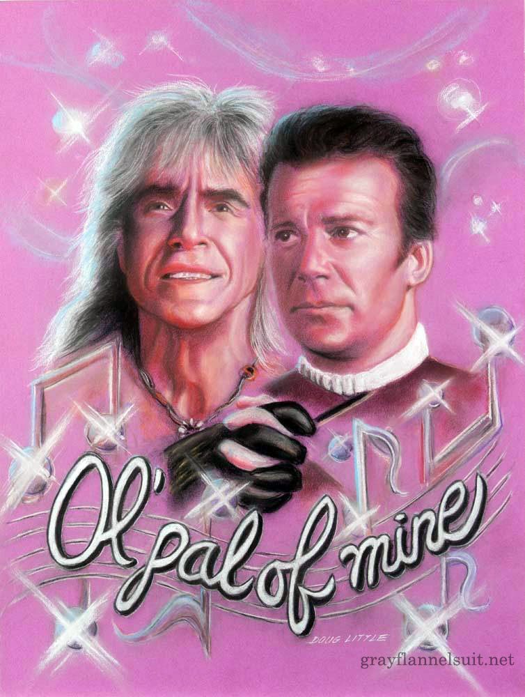 Star Trek pastel painting - Khan and Kirk