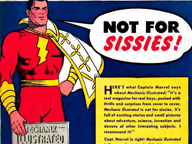 Captain Marvel Mechanix Illustrated ad (1942)