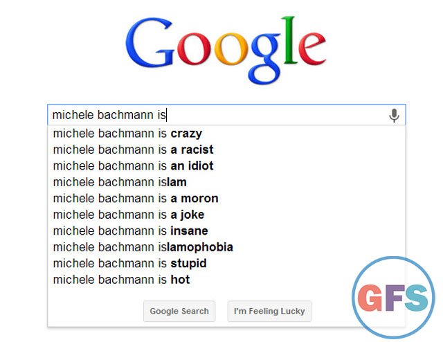 Michele Bachmann Google search results