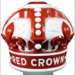 Red Crown vintage gas pump globe