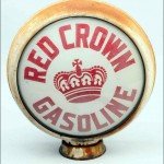 Red Crown vintage gas pump globe