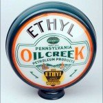 Oil Creek Ethyl vintage gas pump globe