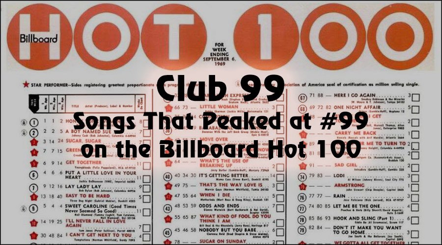 Club 99: Songs That Peaked at #99 on the Billboard Hot 100