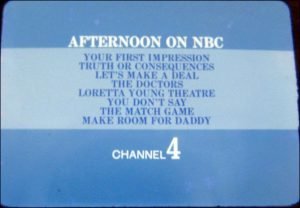 vintage NBC promotional slide (1950s/1960s/1970s)