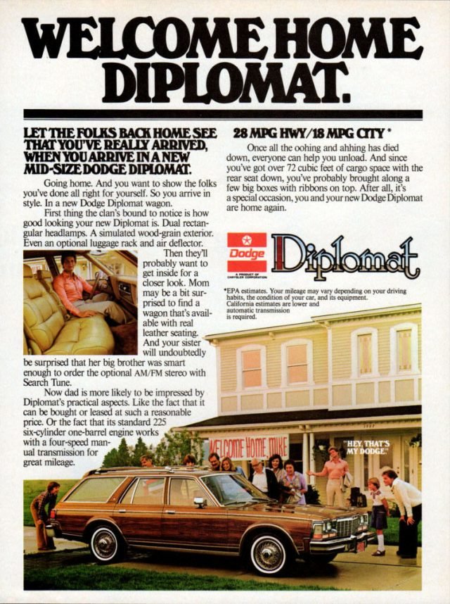 1979 Dodge Diplomat ad