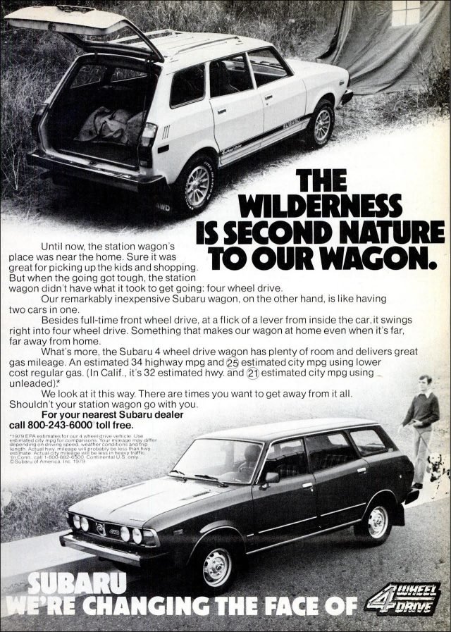 1979 Subaru station wagon ad