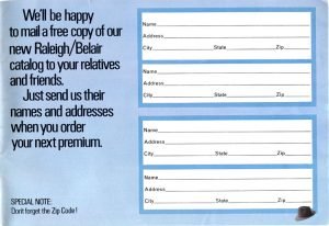 1968 Raleigh/BelAir Cigarette Coupon Catalog